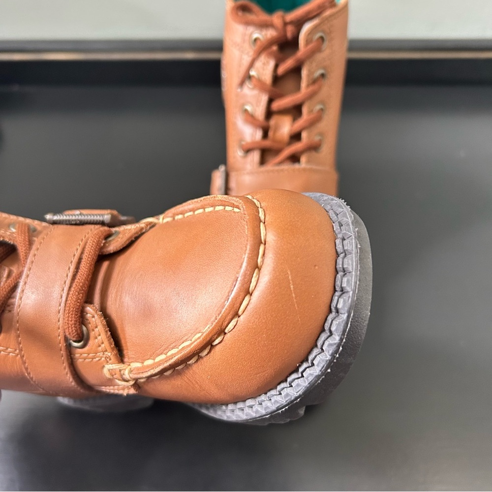 NWOB Polo Ralph Lauren Tan Burnished Leather Lace-Up Ranger Hi II Boot Size 11 - Picture 10 of 10